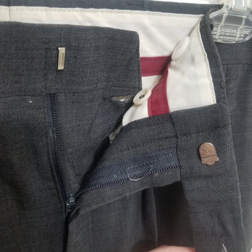 luxurious gray Racquet Club men's dress pants - Picture 4 of 9